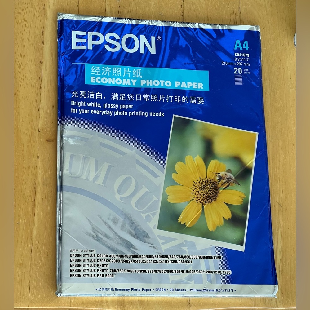 Epson photo printer paper A4